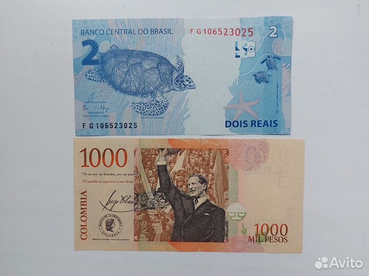 Банкноты Америки- Ямайка, Куба, Аргентина и другие