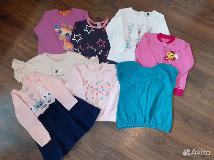 Одежда (футболки и штаны) на девочку. 74-86 р-р