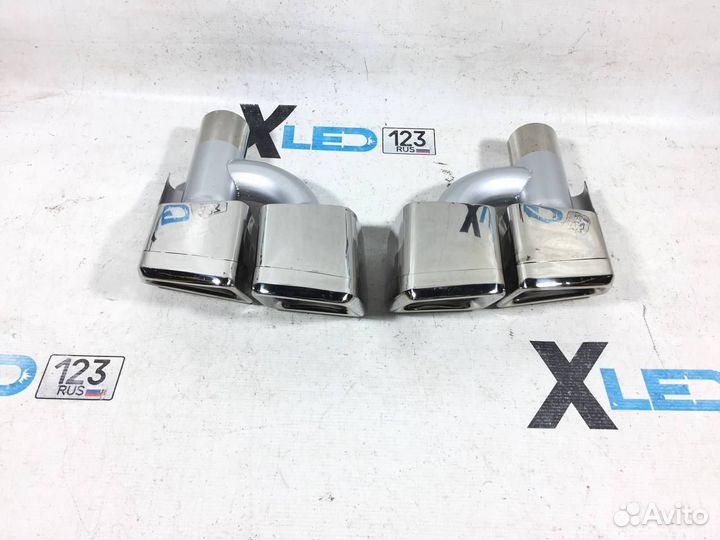 Насадки Mercedes w221 AMG S65 овальные хром