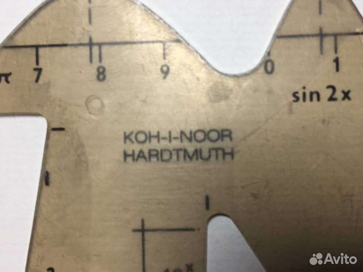 Koh-i-noor 2шт:Трафарет шаблон функций,Транспортир