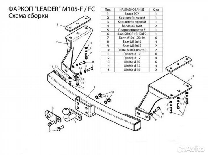 Фаркоп установка тсу Mitsubishi Outlander XL Resty