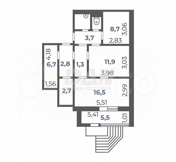 Торговое помещение 54 кв.м