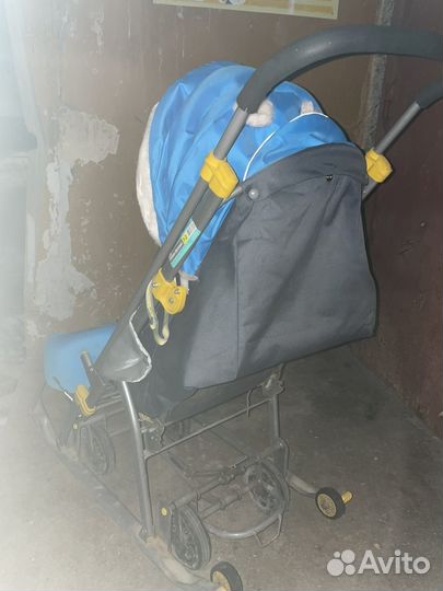 Детские санки коляска с колесами