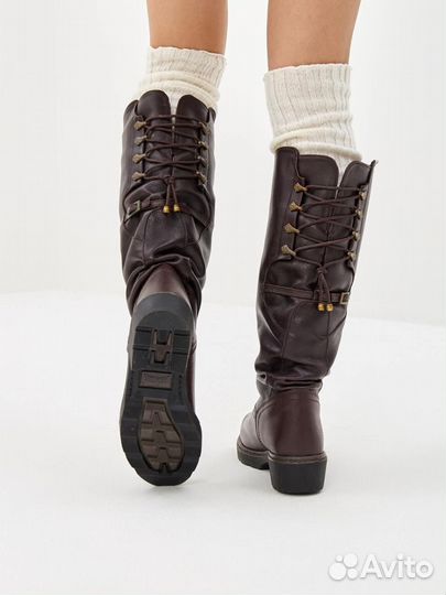 Женские сапоги с легким мехом для холодов