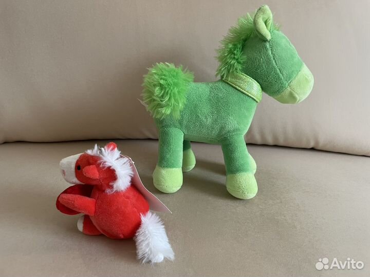Мягкие игрушки Лошадки 2 шт. Новые