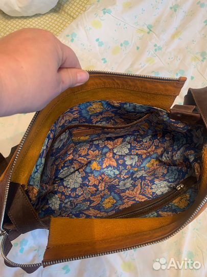 Сумка натуральная кожа хиппи 60х