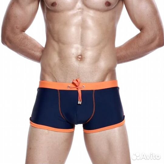Мужские плавки боксеры темно-синие Seobean