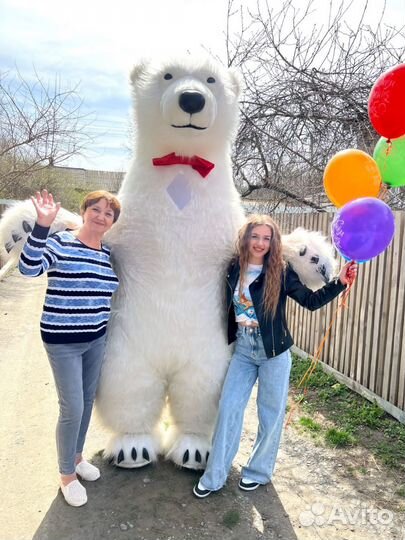 Ростовая кукла белый мишка, панда