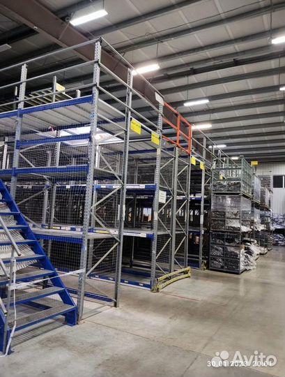 Стеллажи паллетные Мезонин бу полочный
