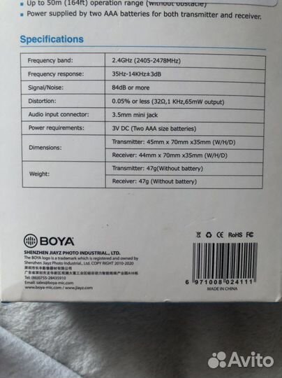 Петличный микрофон boya BY-WM4 PRO