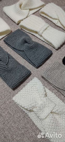 Повязка на голову вязаная