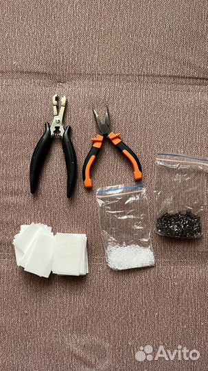 Карда для наращивания волос, щипцы, кератин