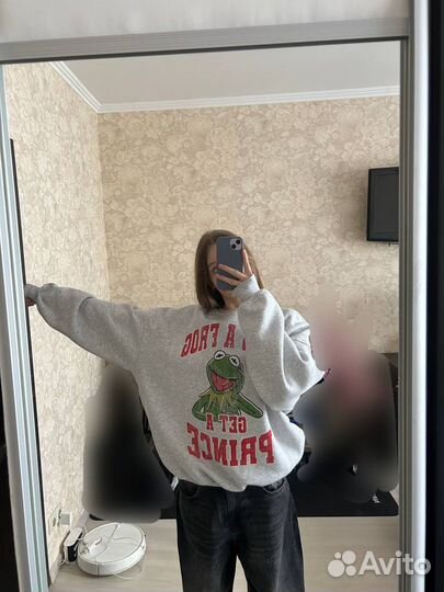 Кофта серая бершка с коллаборации с дисней