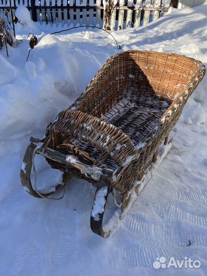 Плетеные санки