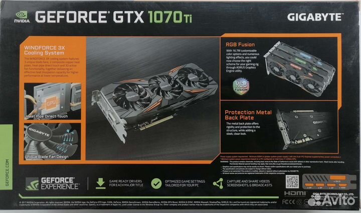 Видеокарта GTX 1070ti 8gb