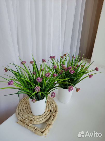 Искусственные цветы, искусственная зелень, осока