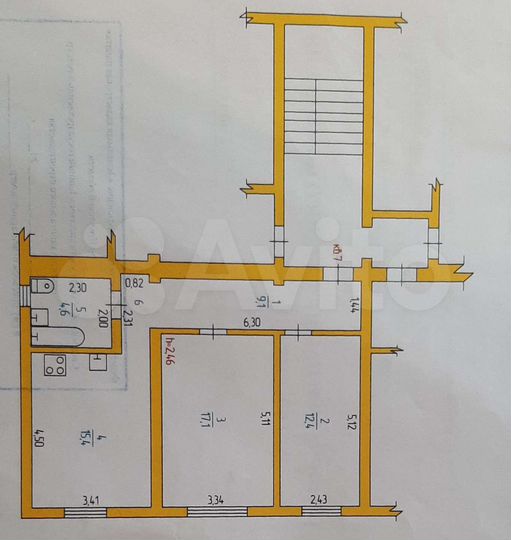 2-к. квартира, 60,5 м², 2/2 эт.