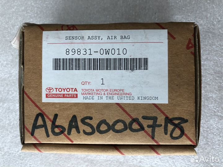 Датчик удара toyota Corolla Verso AUR10 898310W010