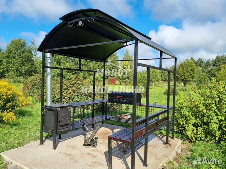 Мангал в стиле лофт