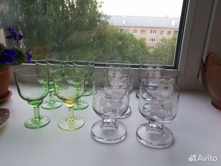 Стаканы, фужеры, салатники