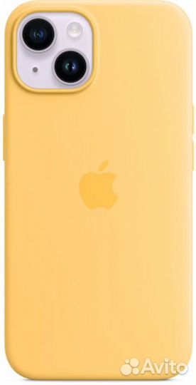 Силиконовый чехол для iPhone 14 (желтый)