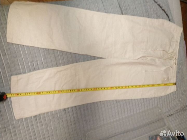 Льняные штаны мужские беживые