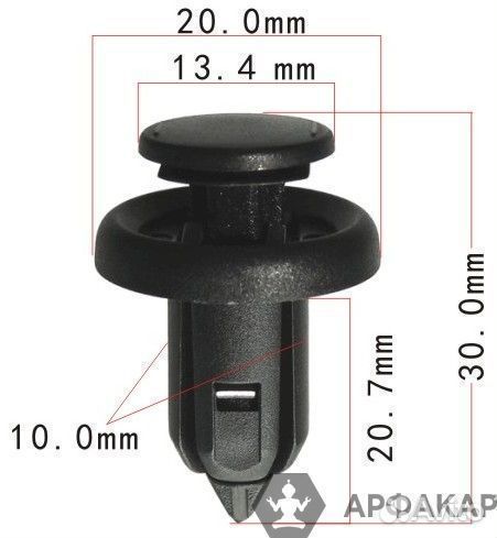 Крепёж автомобильный, пистон, клипса Acura, Honda