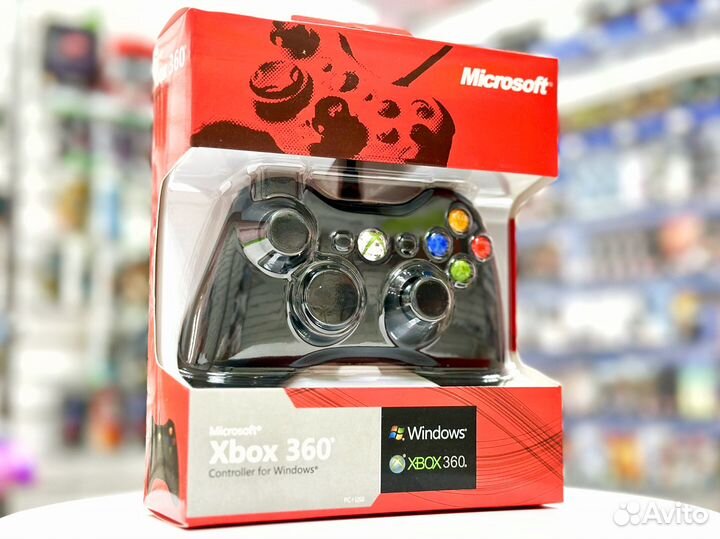 Геймпад Проводной Черный (Xbox 360) NEW