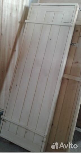 Дверь с коробом, массив сосны 1,8*0,8 м