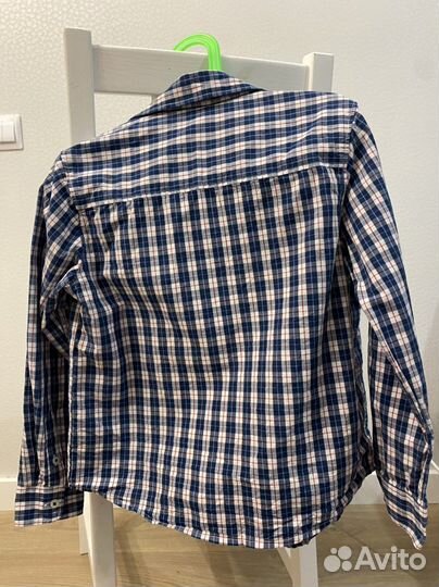 Рубашка в клетку Mango kids 128