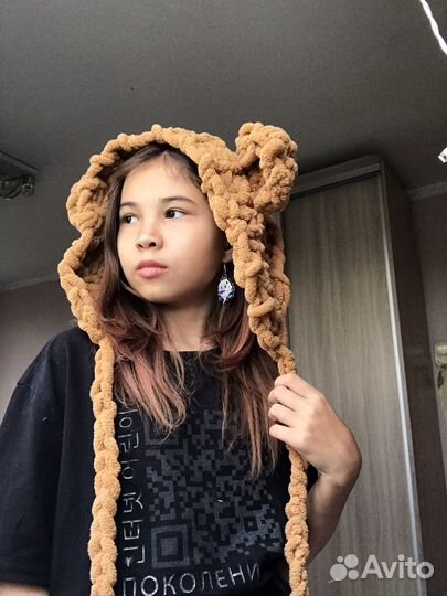 Вязаная повязкка (Мишка)