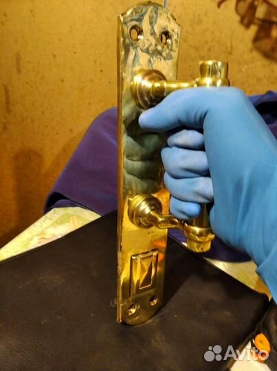 Ручка Дверная Старинная Латунная Клеймо Царская