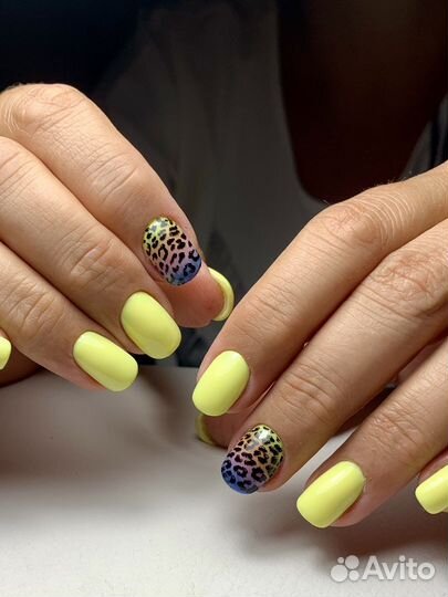 Маникюр с покрытием гель лак, наращивание ногтей