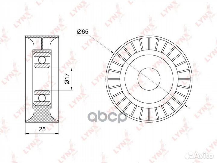 Ролик натяжной приводного ремня;citroen C2/C3/C