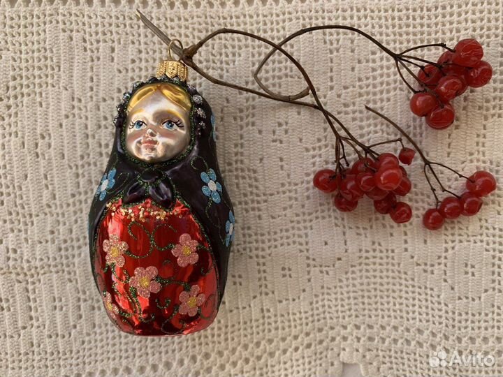 Елочная игрушка стекло новая