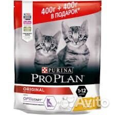 Корм pro plan про план для котят 400+400