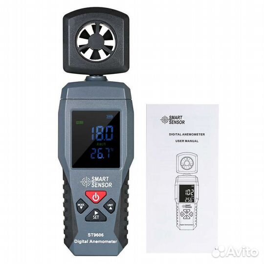 Цифровой анемометр (скорость потока воздуха)