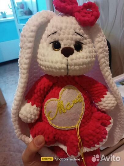 Мягкая игрушка Чебурашка, Зайка ручной работы