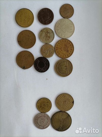 Жетоны транспорт метро, таксофон