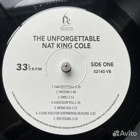 Виниловая пластинка Cole Nat King - The Unforgetta