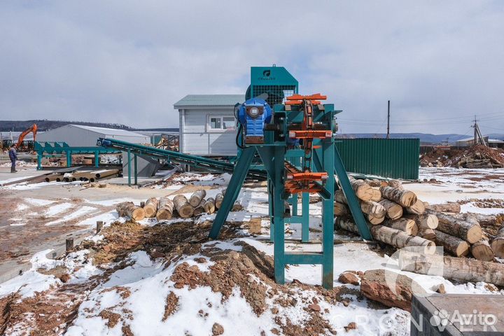 Линия сортировки бревна с Раскряжевкой 4 кармана