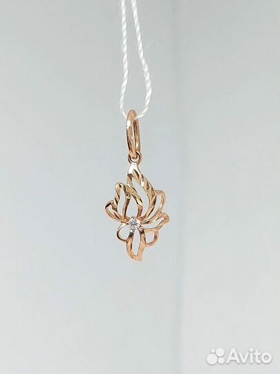 Золотой подвес с фианитом