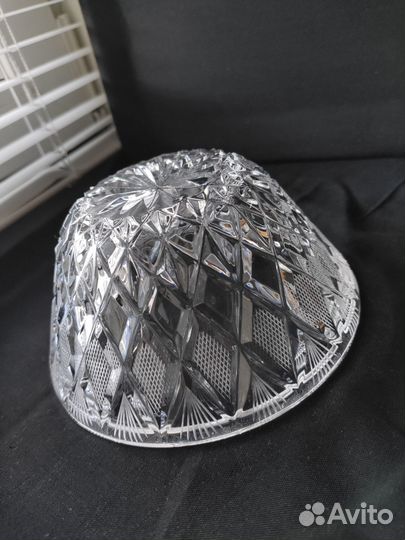 Конфетница -ретро-хрусталь с гравировкой