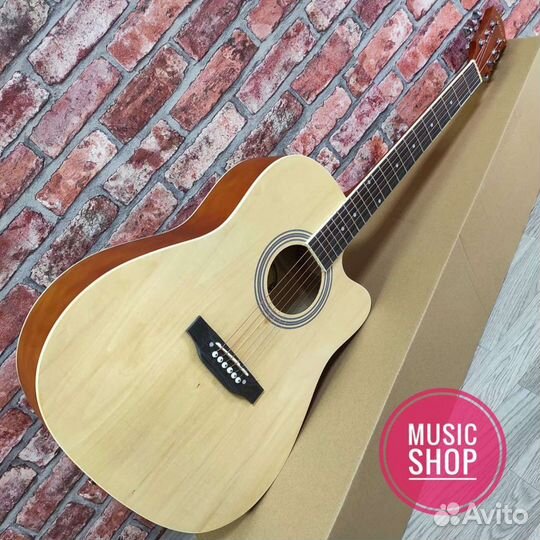 Гитара акустическая новая большой корпус