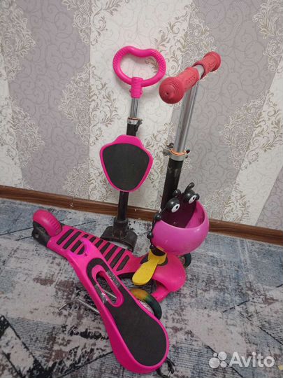 Самокат детский трехколесный с сиденьем