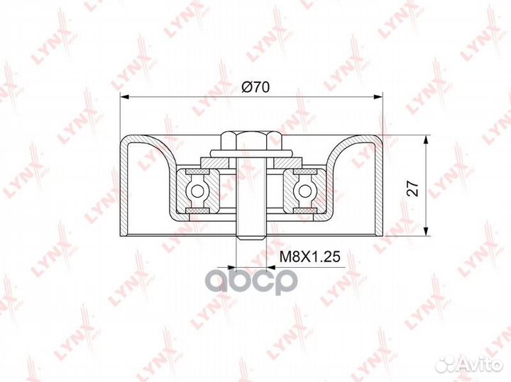 Ролик натяжной приводного ремня PB5271 lynxauto