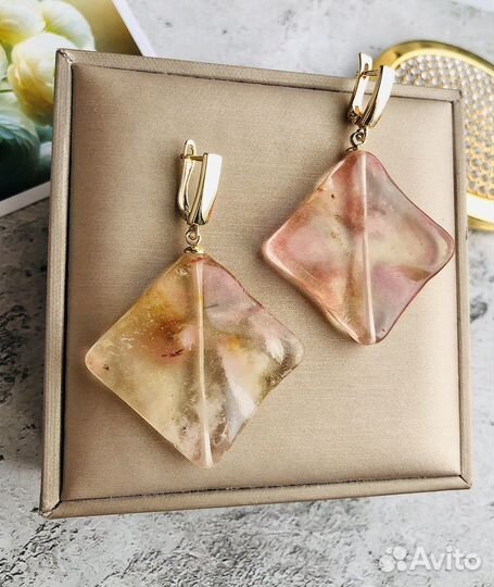 Серьги из натуральных камней