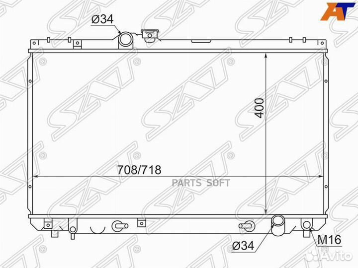 Радиатор Toyota Mark II (X100,X110) 96-04 / Chaser