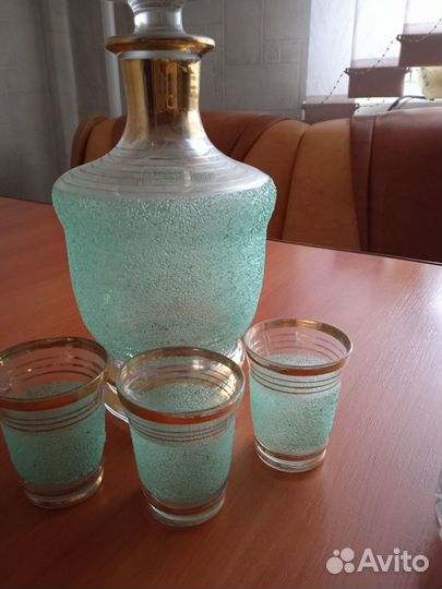 Графин и 3 стопки чехия