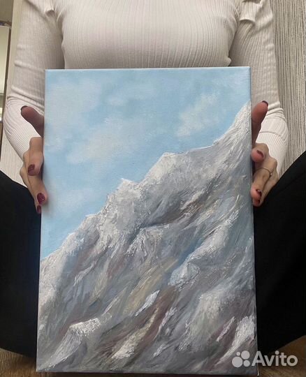 Картина маслом горы 35*25